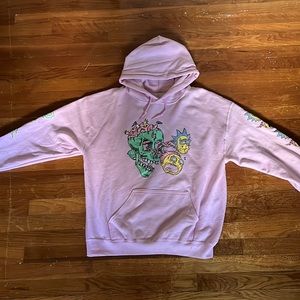 Mens pink “Rick and Morty” hoodie